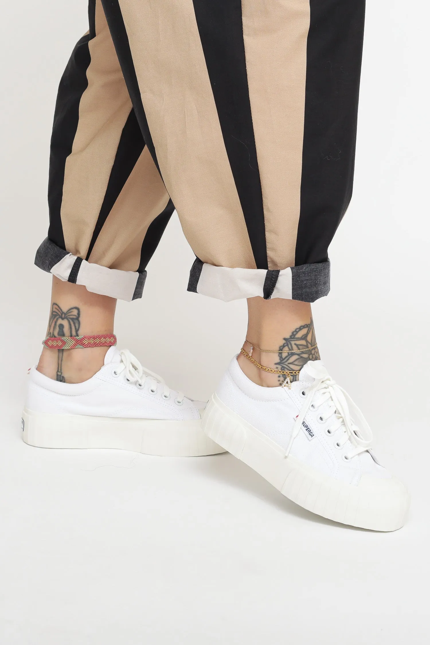 2631 Stripe Platform - White/White Avorio