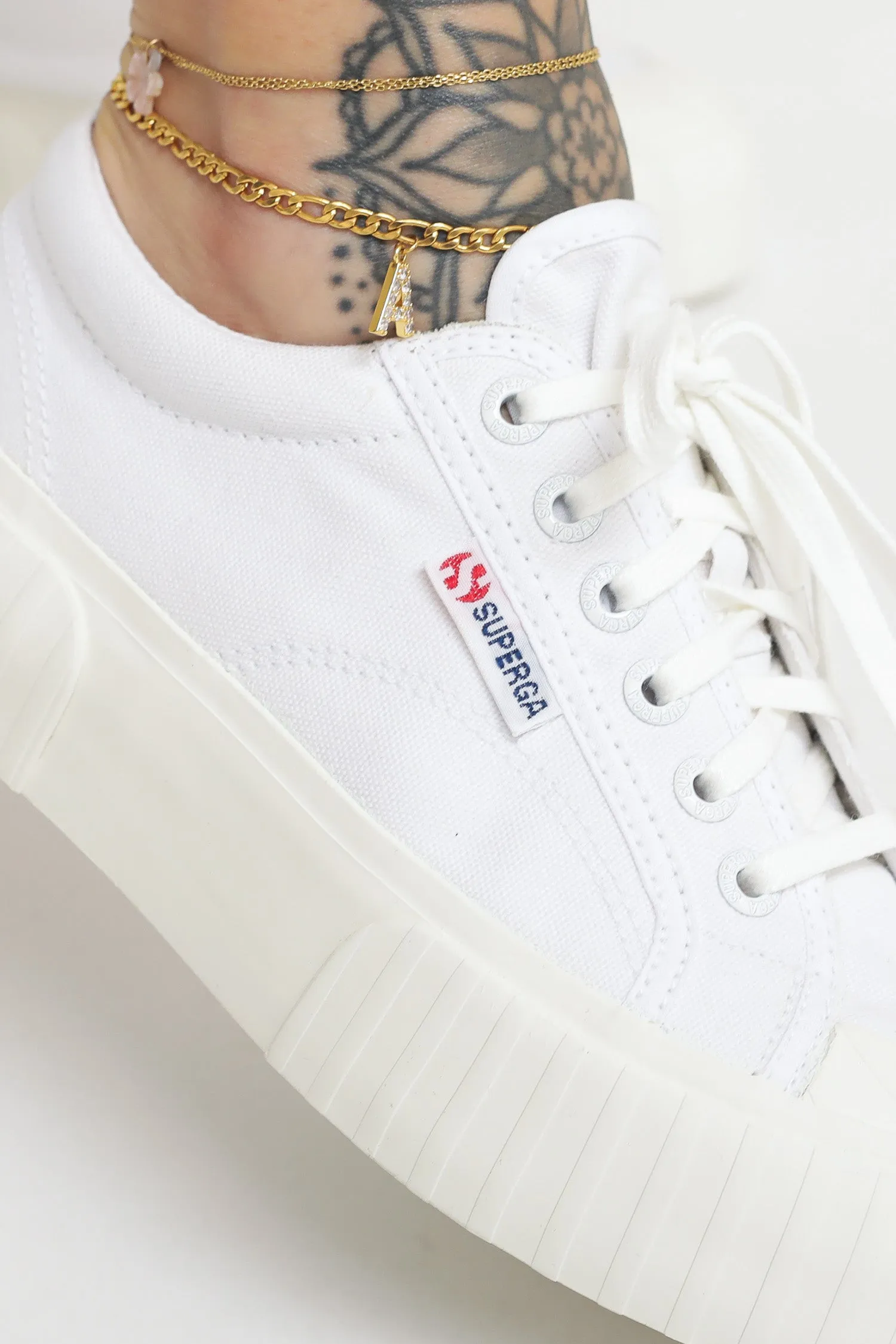 2631 Stripe Platform - White/White Avorio