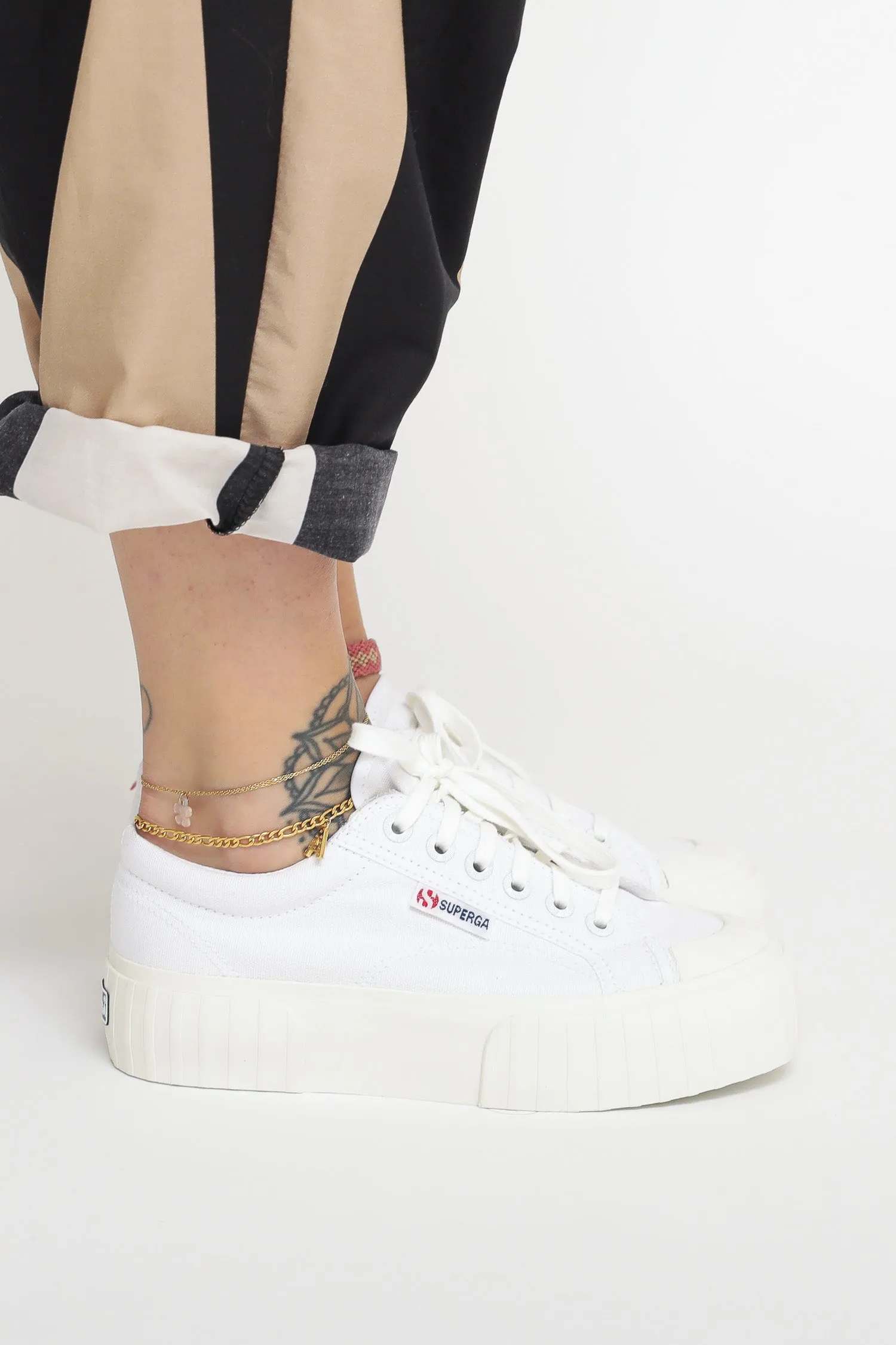2631 Stripe Platform - White/White Avorio