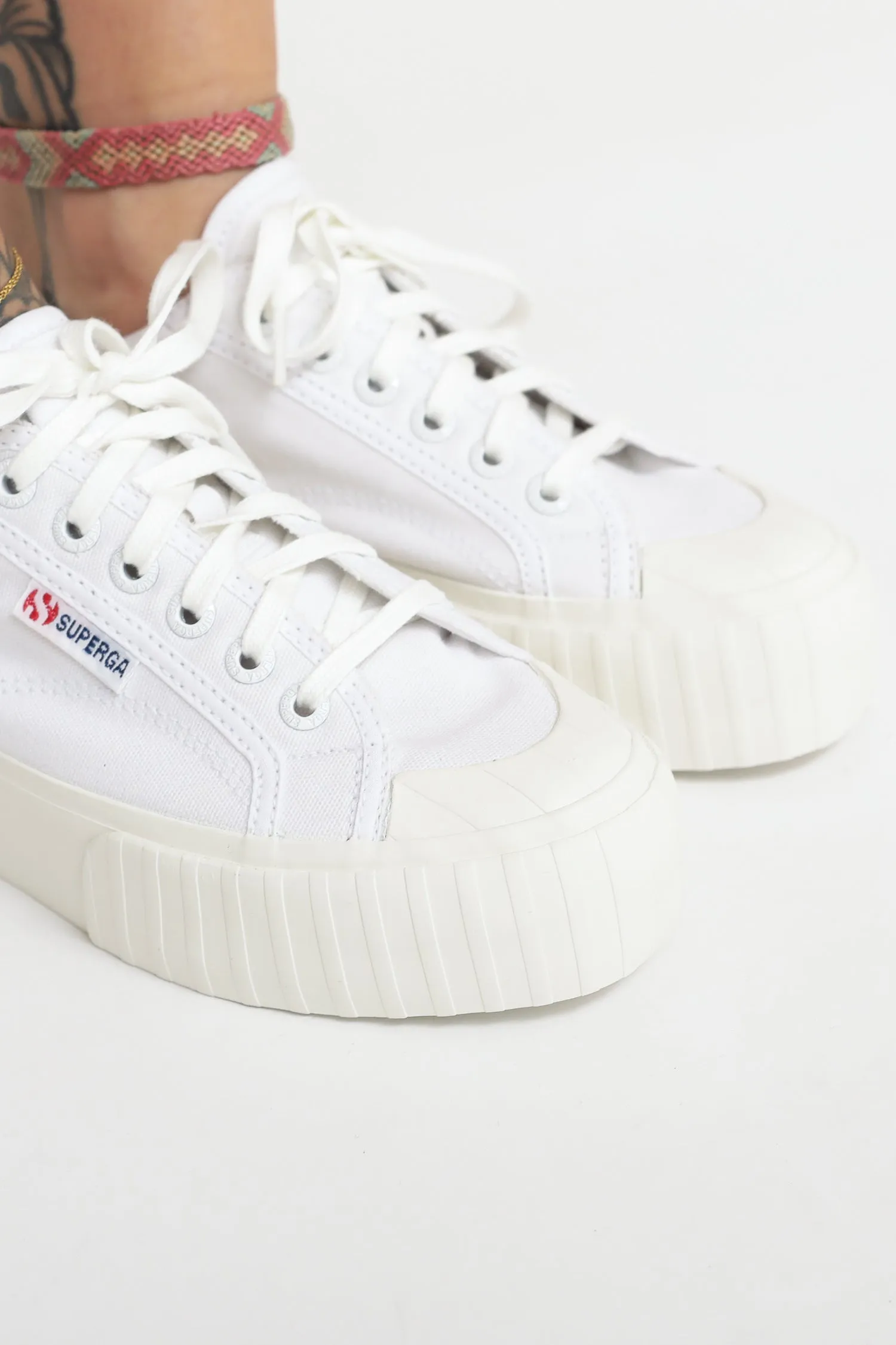 2631 Stripe Platform - White/White Avorio