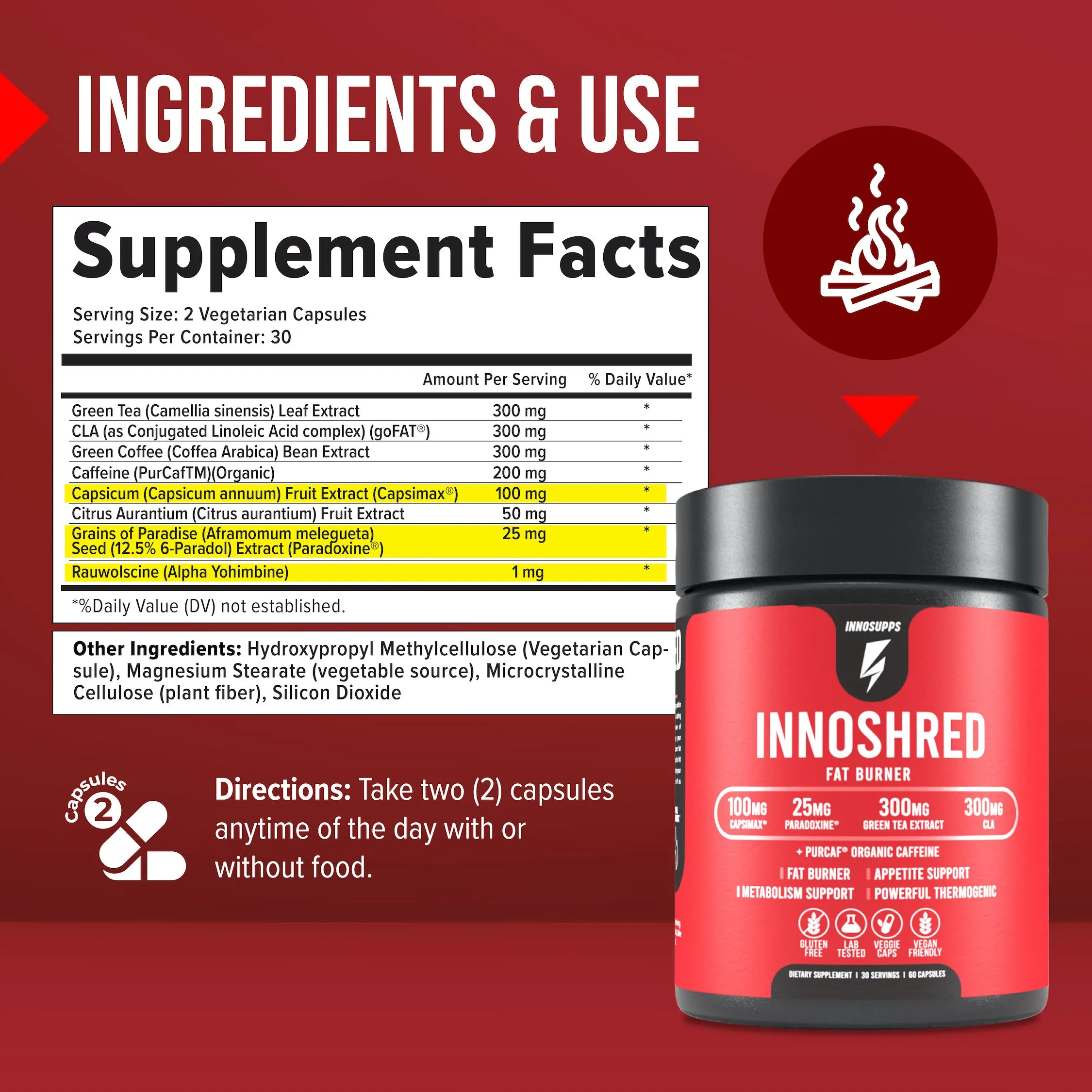 3 Bottles of Inno Shred   1 FREE Item