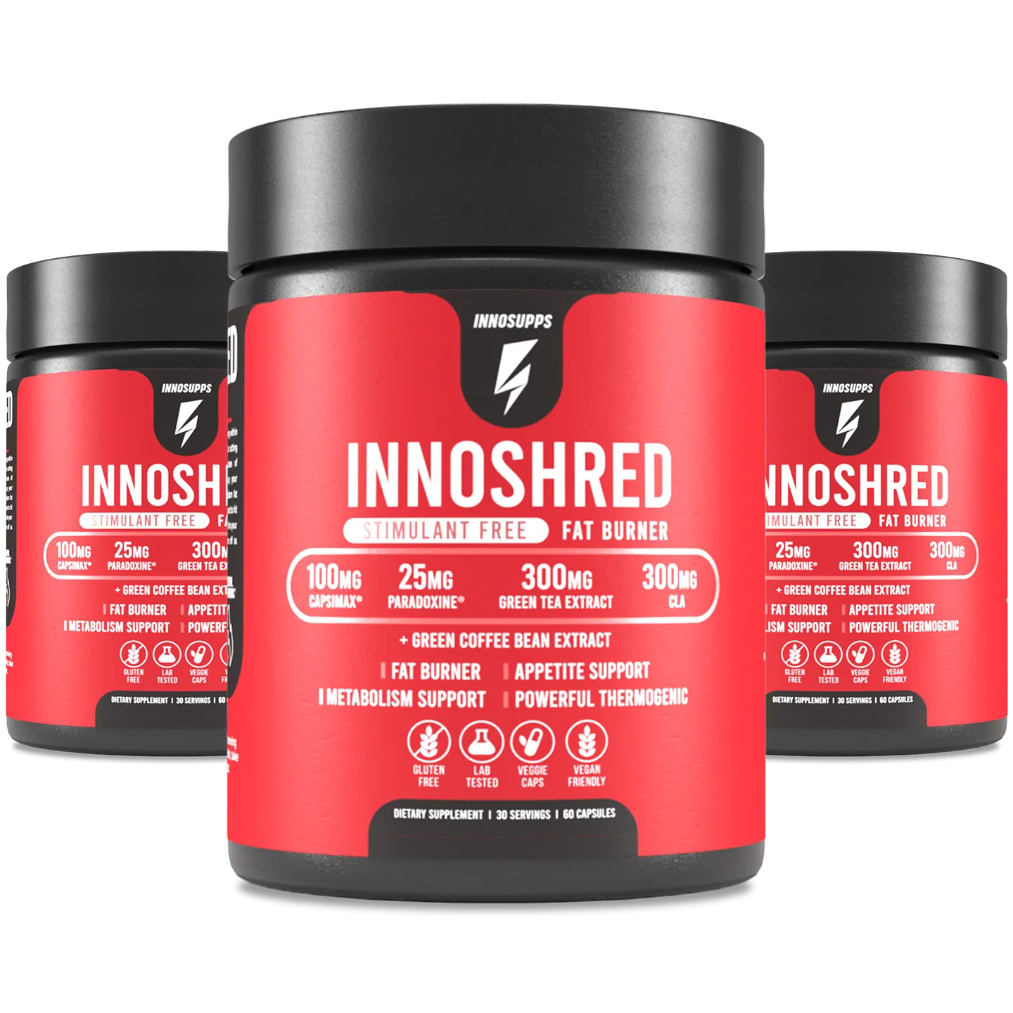 3 Bottles of Inno Shred - Stimulant Free
