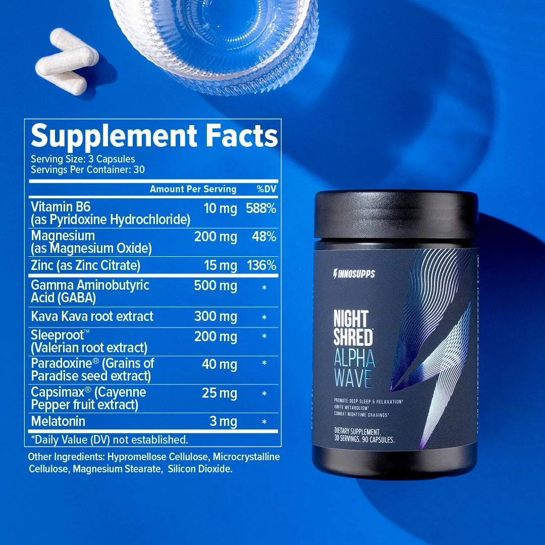 3 Bottles of Night Shred™ Alpha Wave   1 Free