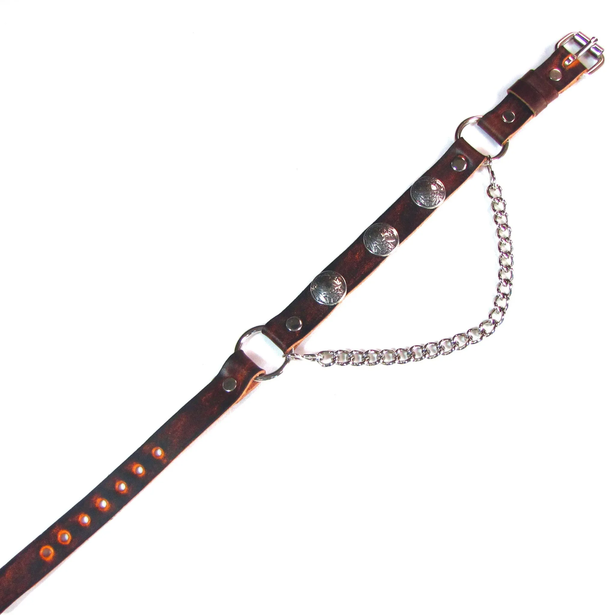 ABS17-IN  Antique Finish Boot Chain- Indian Head Nickel