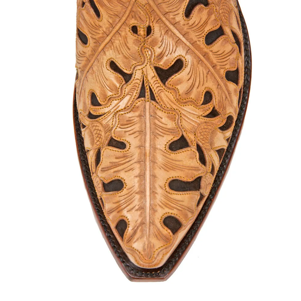 Acorn Oak Leaf Tooled 12"