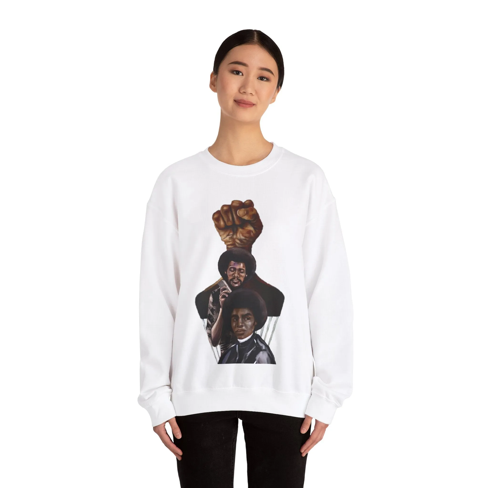 Afro Power: Crewneck Sweatshirt - Unisex Heavy Blend