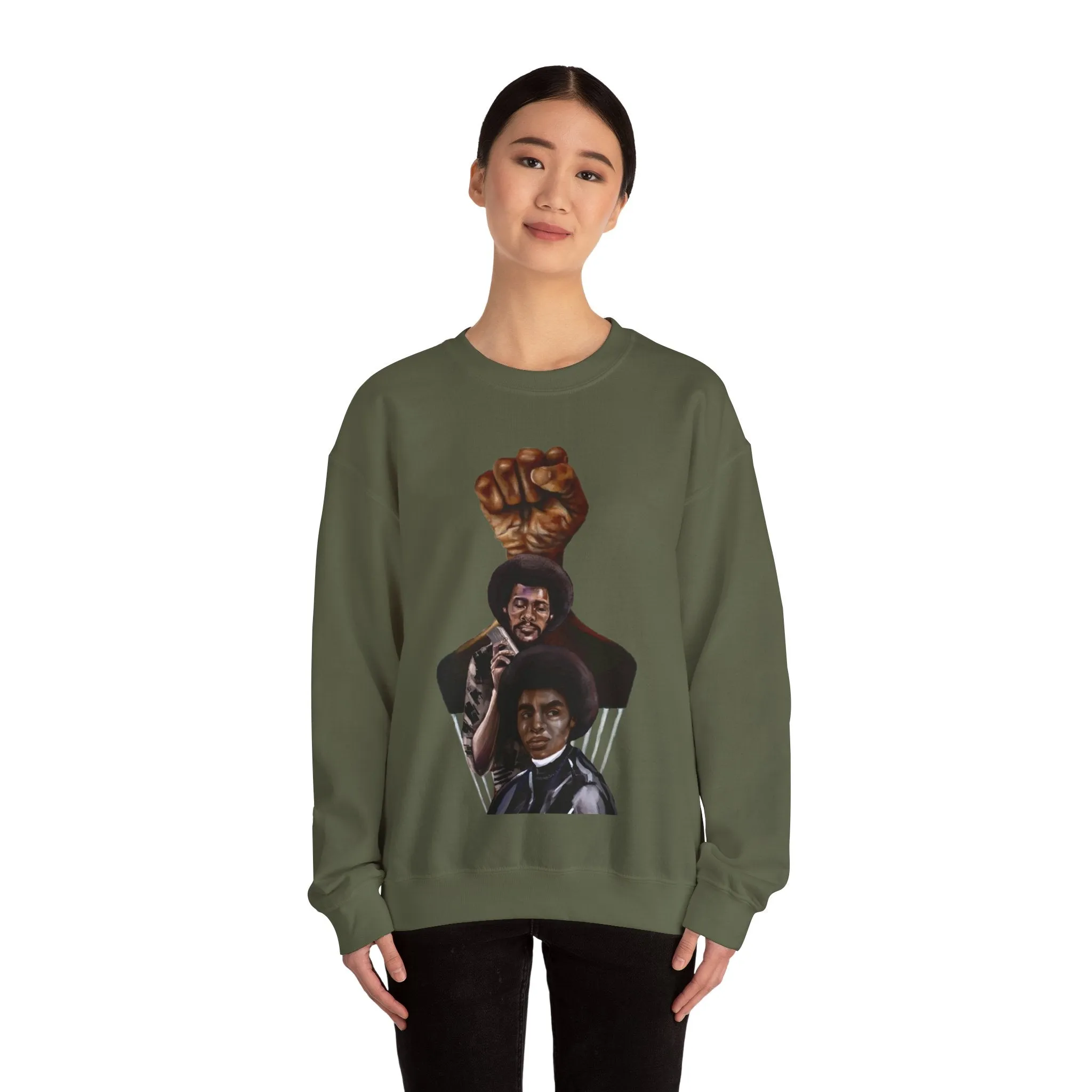 Afro Power: Crewneck Sweatshirt - Unisex Heavy Blend