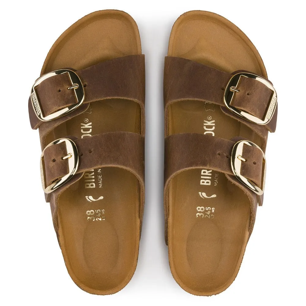 Arizona Big Buckle - Cognac Oiled Leather||Arizona grosses boucles - Cuir huilé cognac