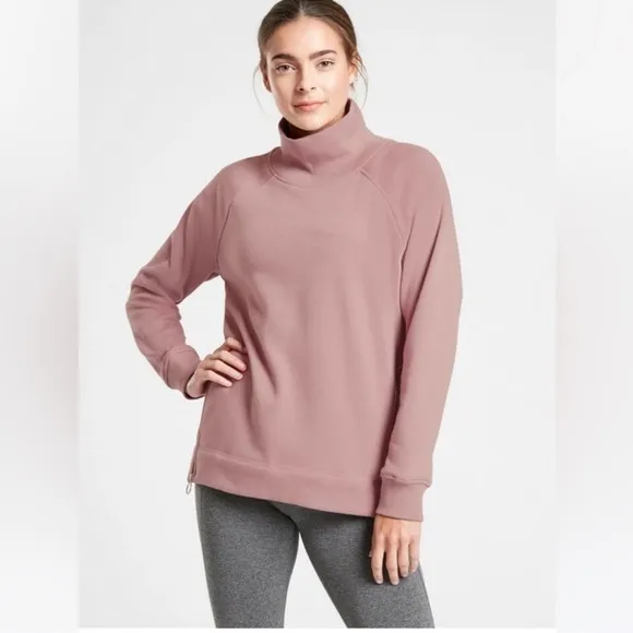 Athleta Cozy Karma side zip sweatshirt size L