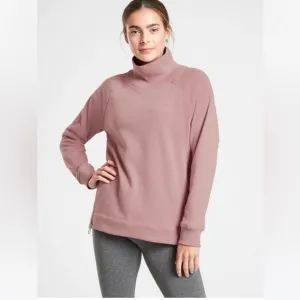 Athleta Cozy Karma side zip sweatshirt size L