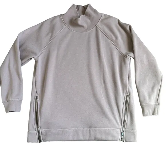 Athleta Cozy Karma side zip sweatshirt size L