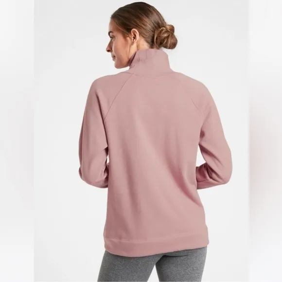 Athleta Cozy Karma side zip sweatshirt size L