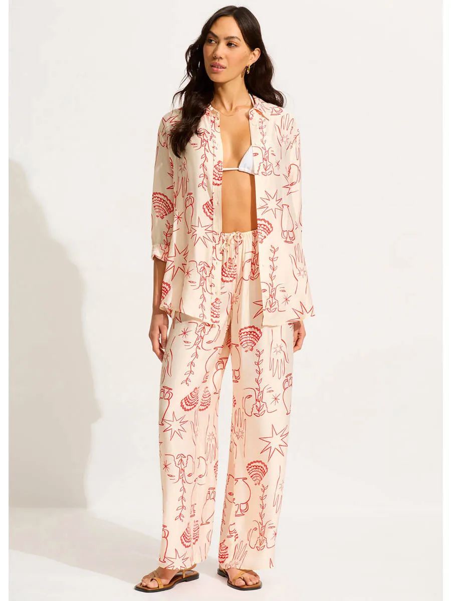 Atlantis Relaxed Pant in Ecru