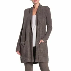 Barefoot Dreams Cozy Chic Lite Long Sleeve Cardigan, Grey, Size 1X