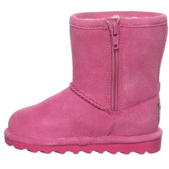 Bearpaw Zip Boot Elle Toddler Zipper Party Pink Girls 8‎ New