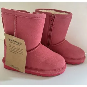 Bearpaw Zip Boot Elle Toddler Zipper Party Pink Girls 8‎ New