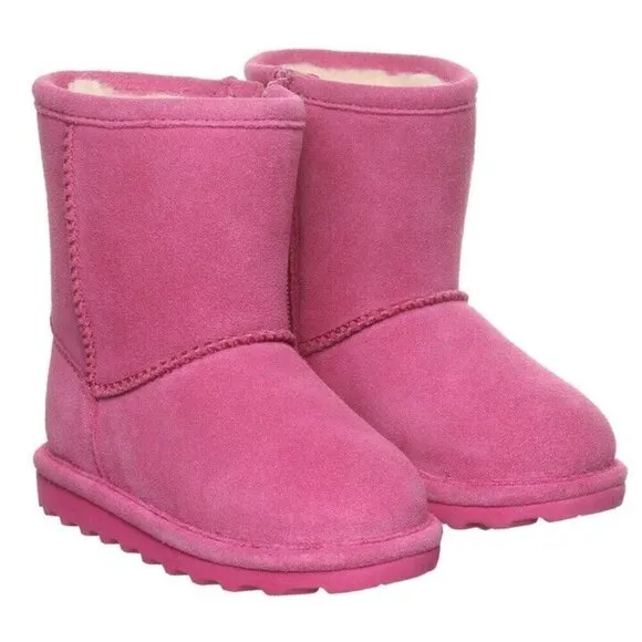 Bearpaw Zip Boot Elle Toddler Zipper Party Pink Girls 8‎ New