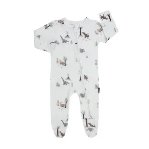 Belan.j Bamboo Footed Zipper Sleeper, NB - Dinoland