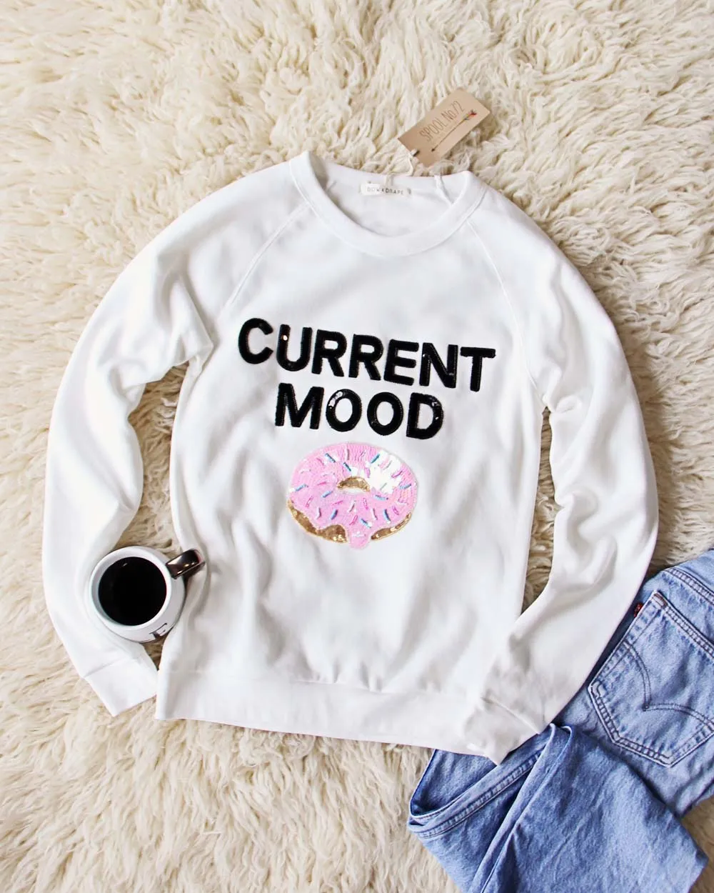 Bow & Drape Cozy Doughnut Sweatshirt