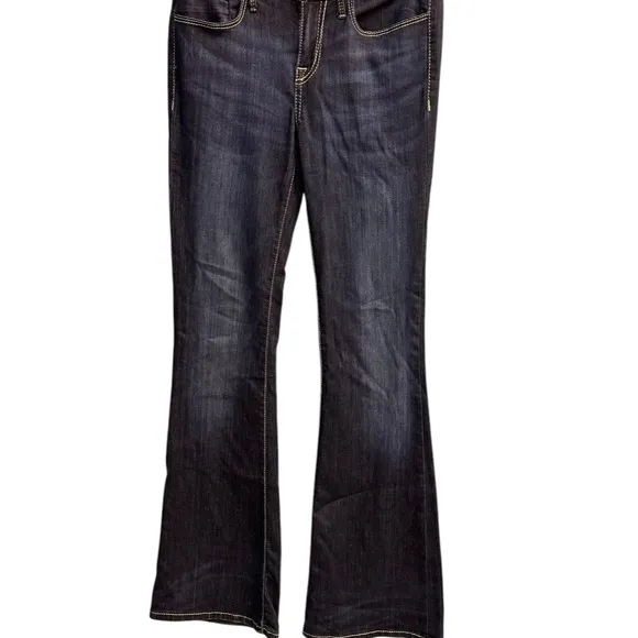 Buckle Black Boot Cut Jeans Classic Style