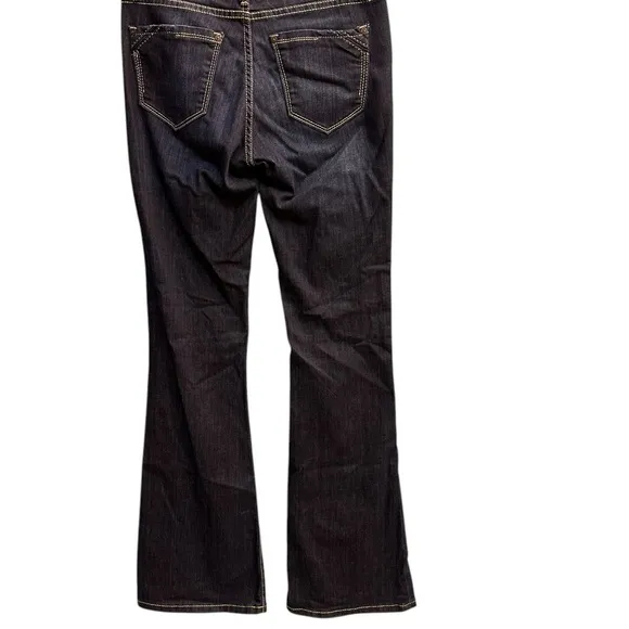 Buckle Black Boot Cut Jeans Classic Style