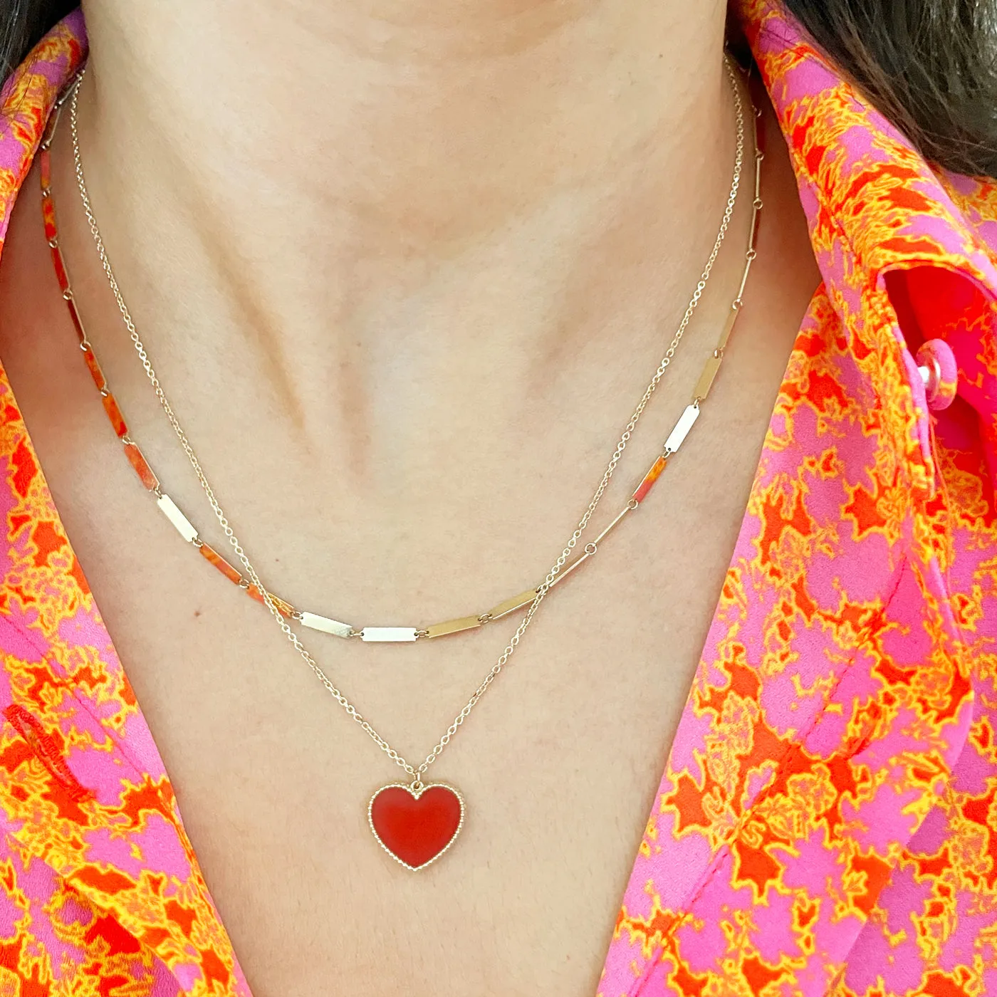 Carnelian Sweetheart Necklace