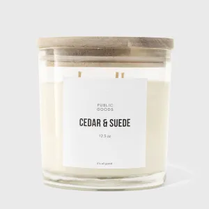 Cedar & Suede Soy Candle (3 Wick, 12.3oz)