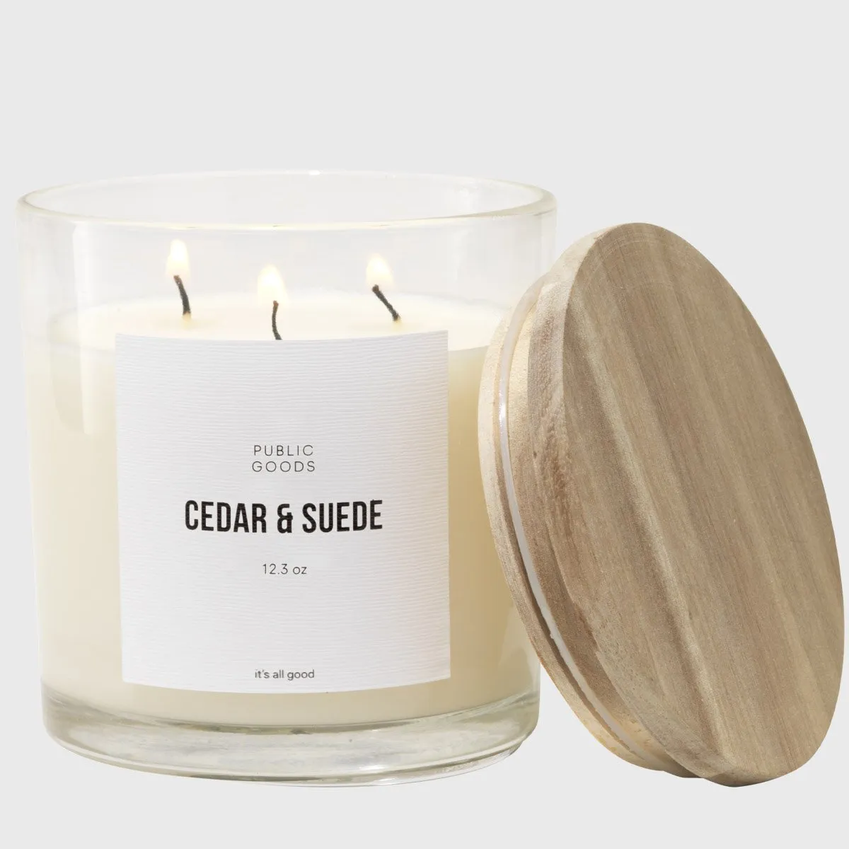 Cedar & Suede Soy Candle (3 Wick, 12.3oz)