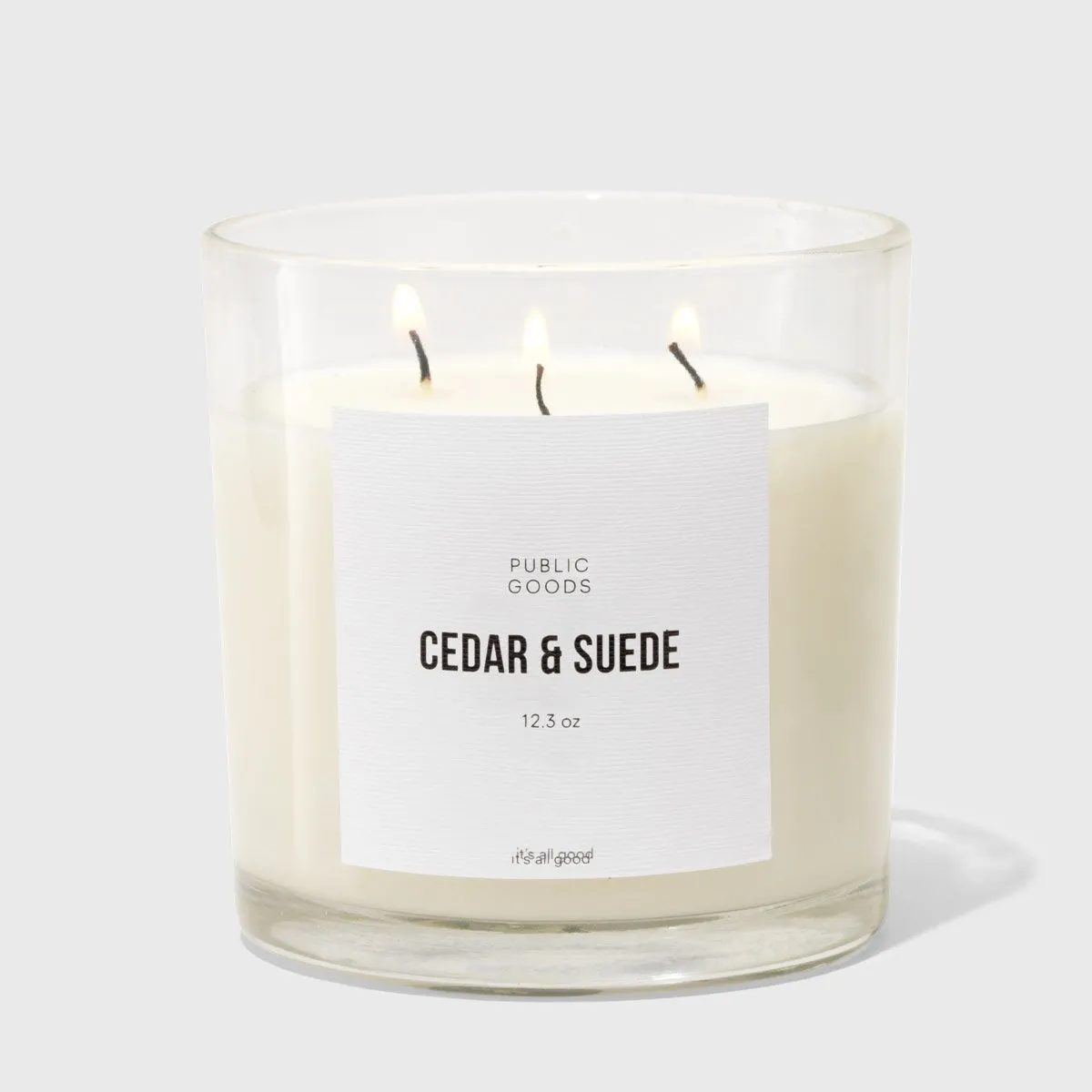 Cedar & Suede Soy Candle (3 Wick, 12.3oz)
