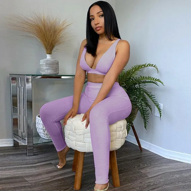 Charmed Heart Bralette and Boyfriend Jogger Set