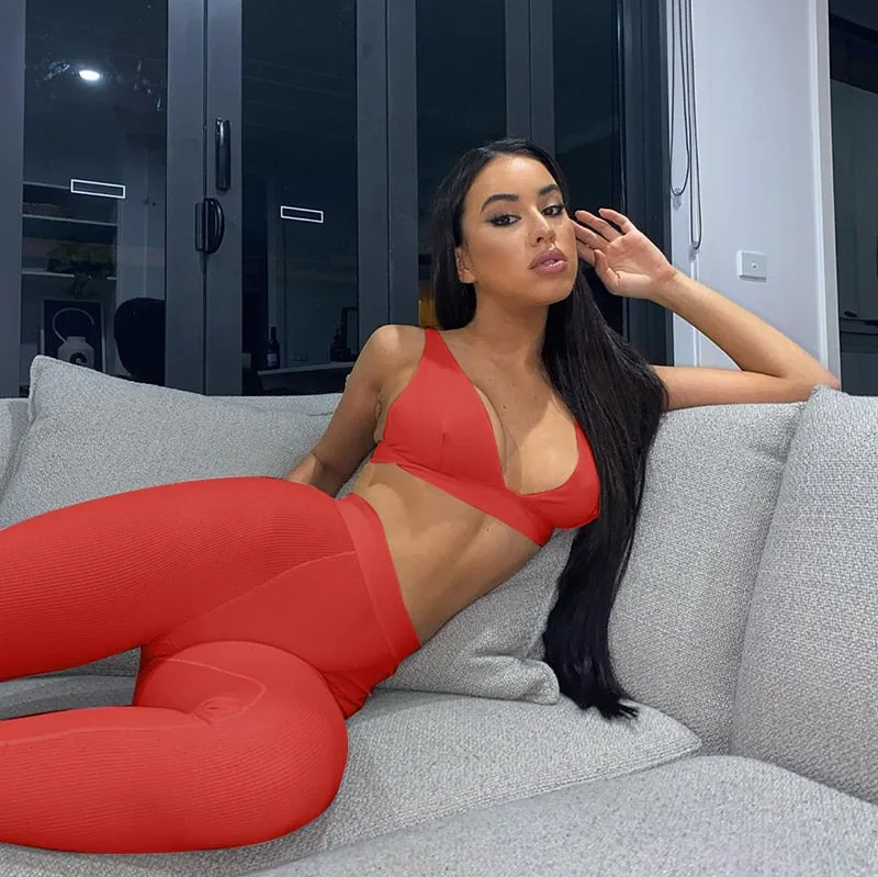Charmed Heart Bralette and Boyfriend Jogger Set
