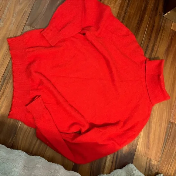 Charter Club Red 100 % cashmere Turtleneck Sweater