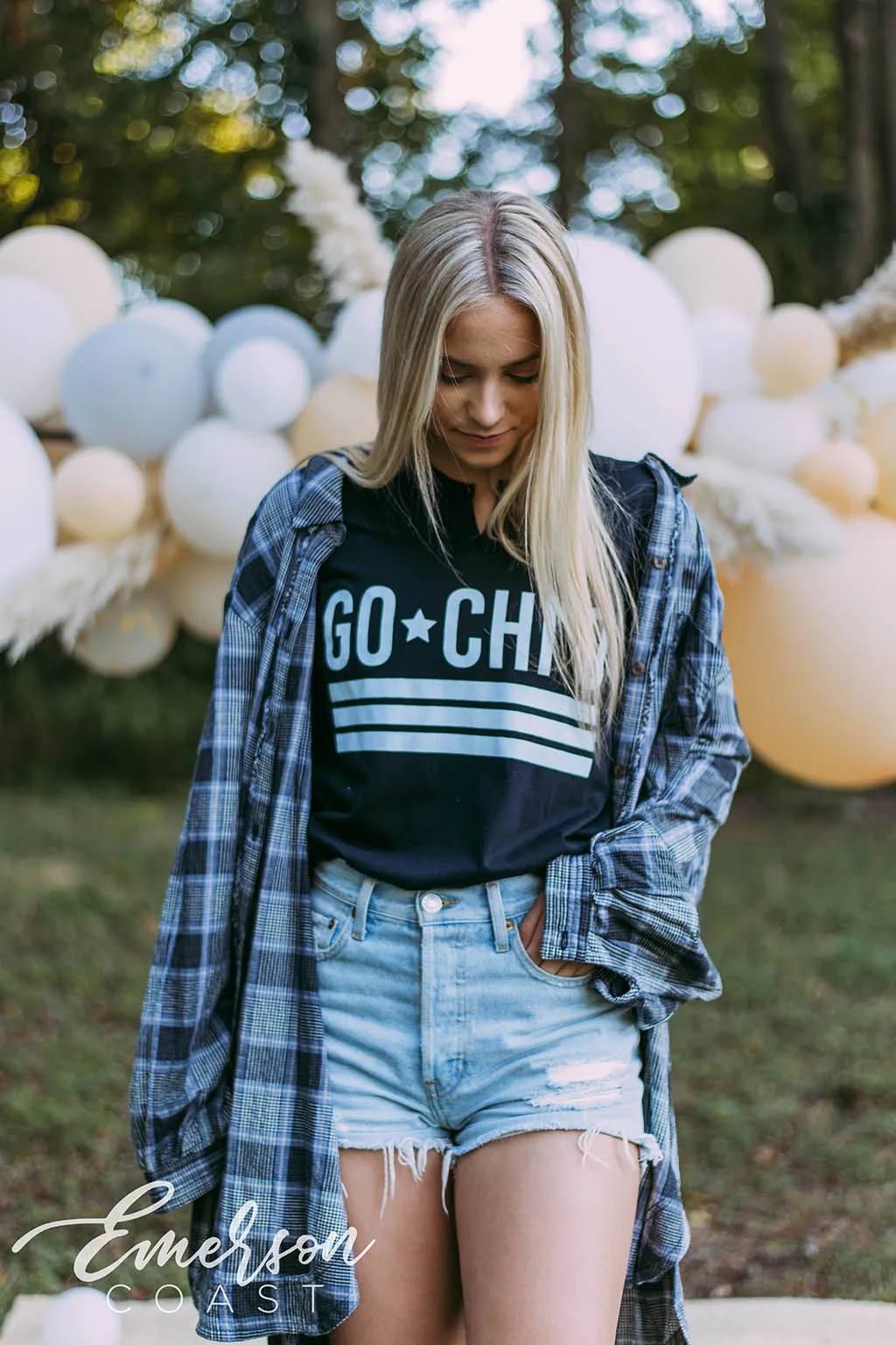 Chi Omega Black Notch Tee