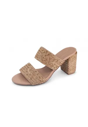 Chocolat Blu Calissa Natural Raffia Heeled Sandal