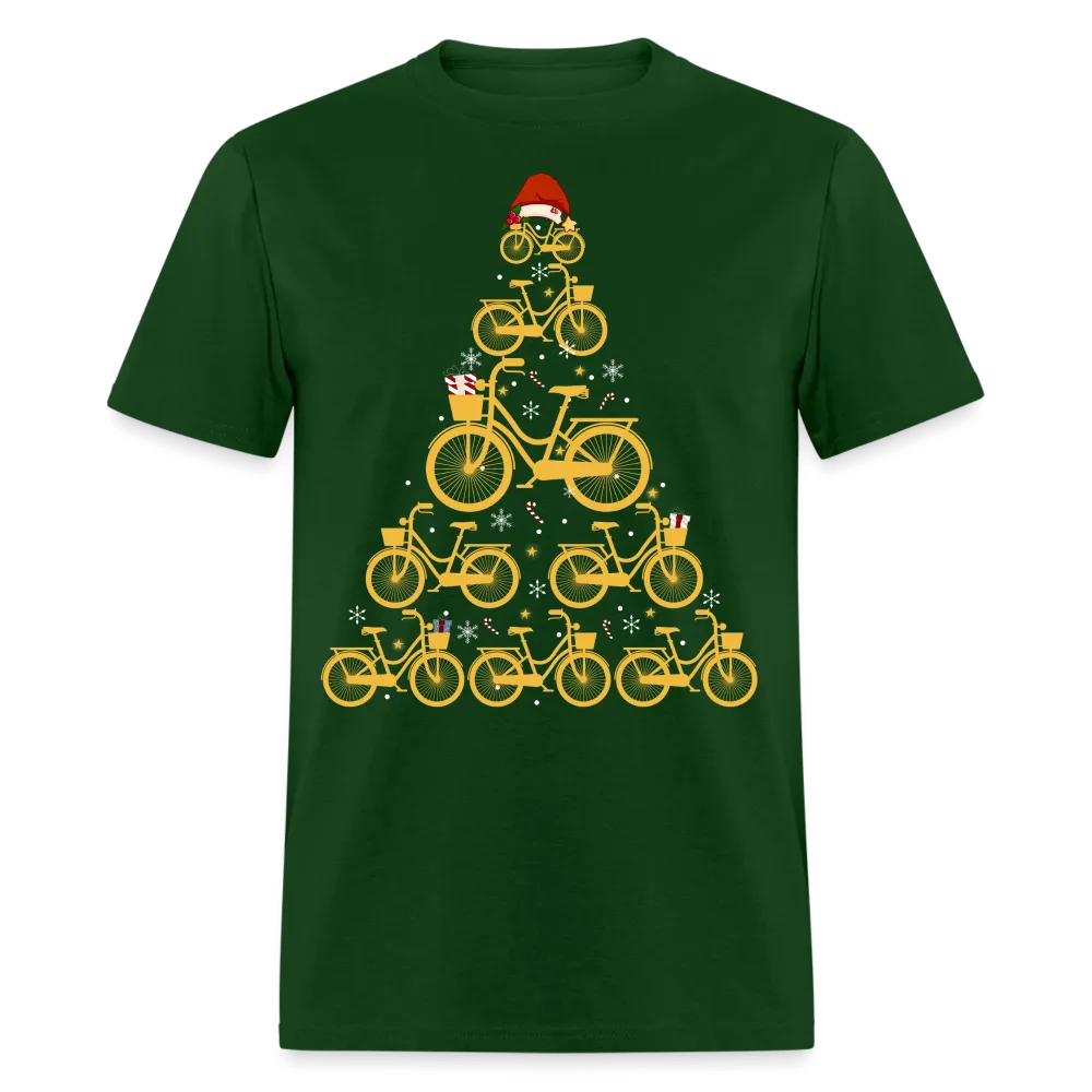 Christmas - Bike Christmas Tree - Family Shirts Men, Woman Christmas T Shirts