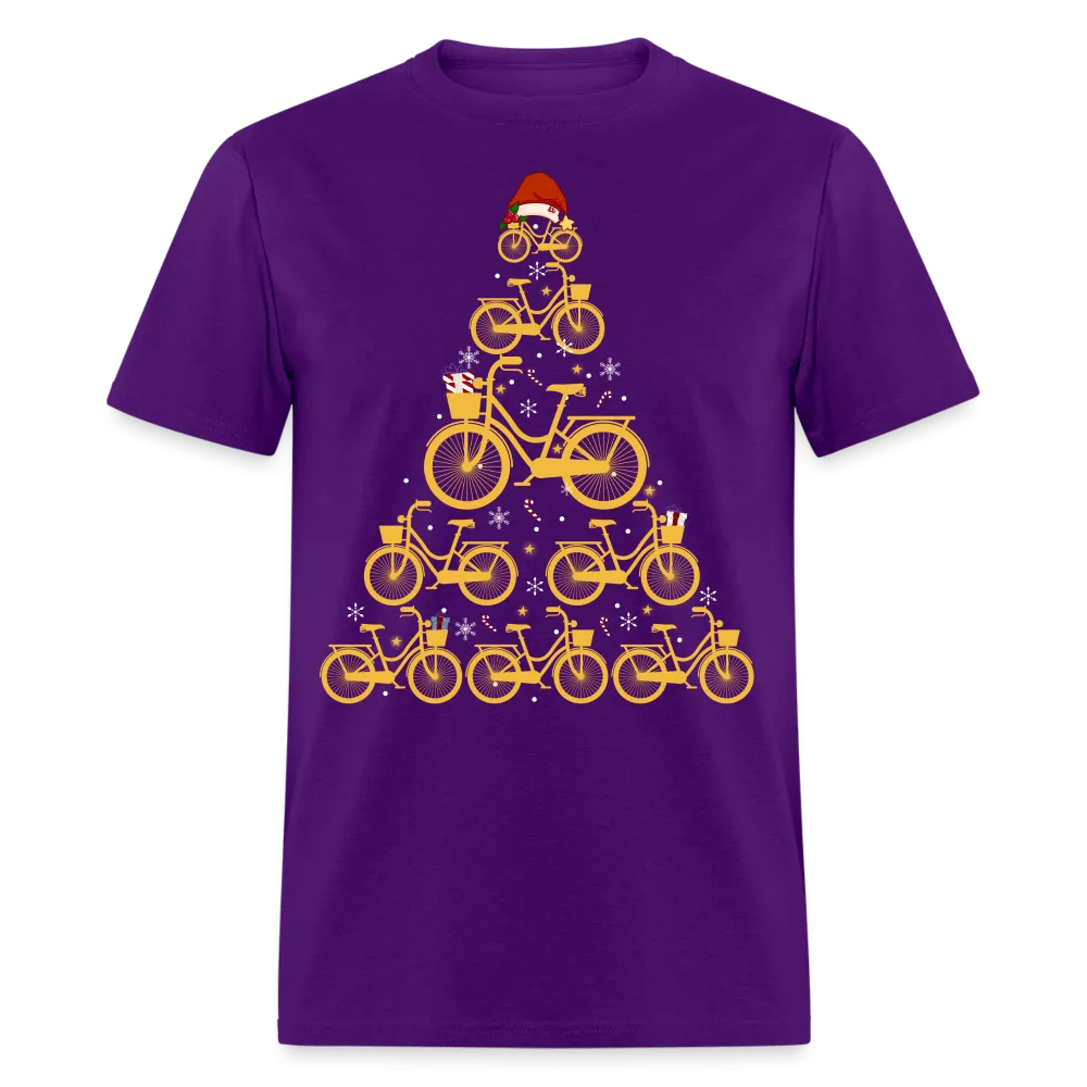 Christmas - Bike Christmas Tree - Family Shirts Men, Woman Christmas T Shirts
