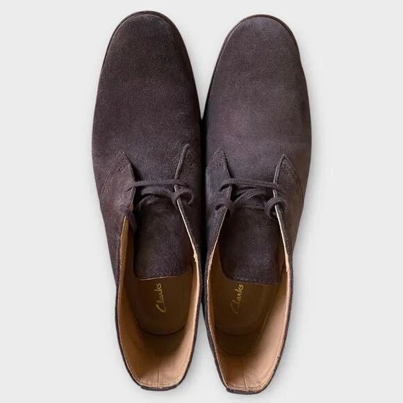 Clarks Mens Clarkdale DBT Chukka Boot US 11 Dark Brown Suede Desert Boot Shoe
