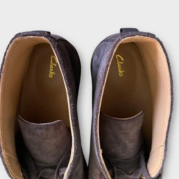 Clarks Mens Clarkdale DBT Chukka Boot US 11 Dark Brown Suede Desert Boot Shoe