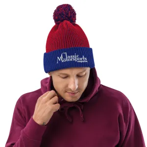 Classic Motorsports Pom-Pom Beanie (Red/Royal Blue)