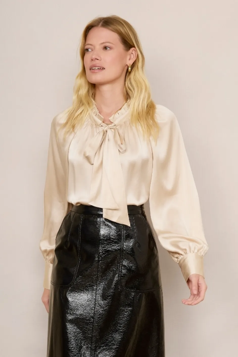 Clea Silk Blouse - Oyster