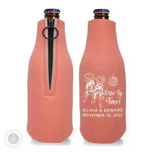 Collapsible Foam Zippered Bottle Cooler #201Z - Custom Pet Illustration