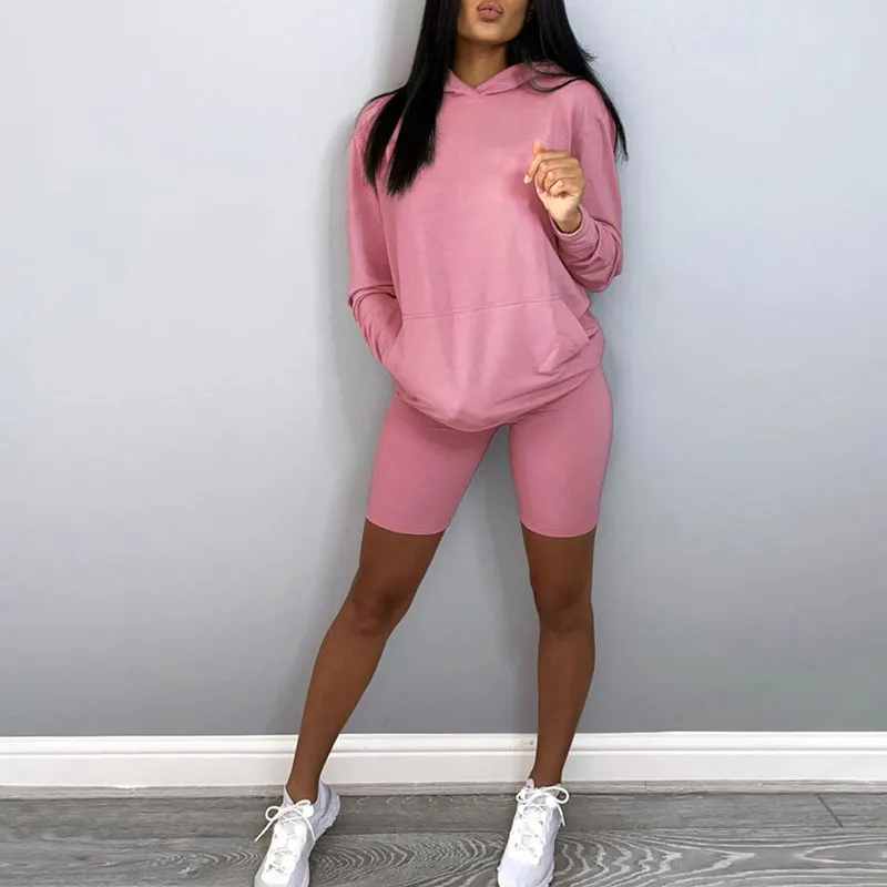 Comfy Long Sleeve Suit with Shorts Co-ord Sets