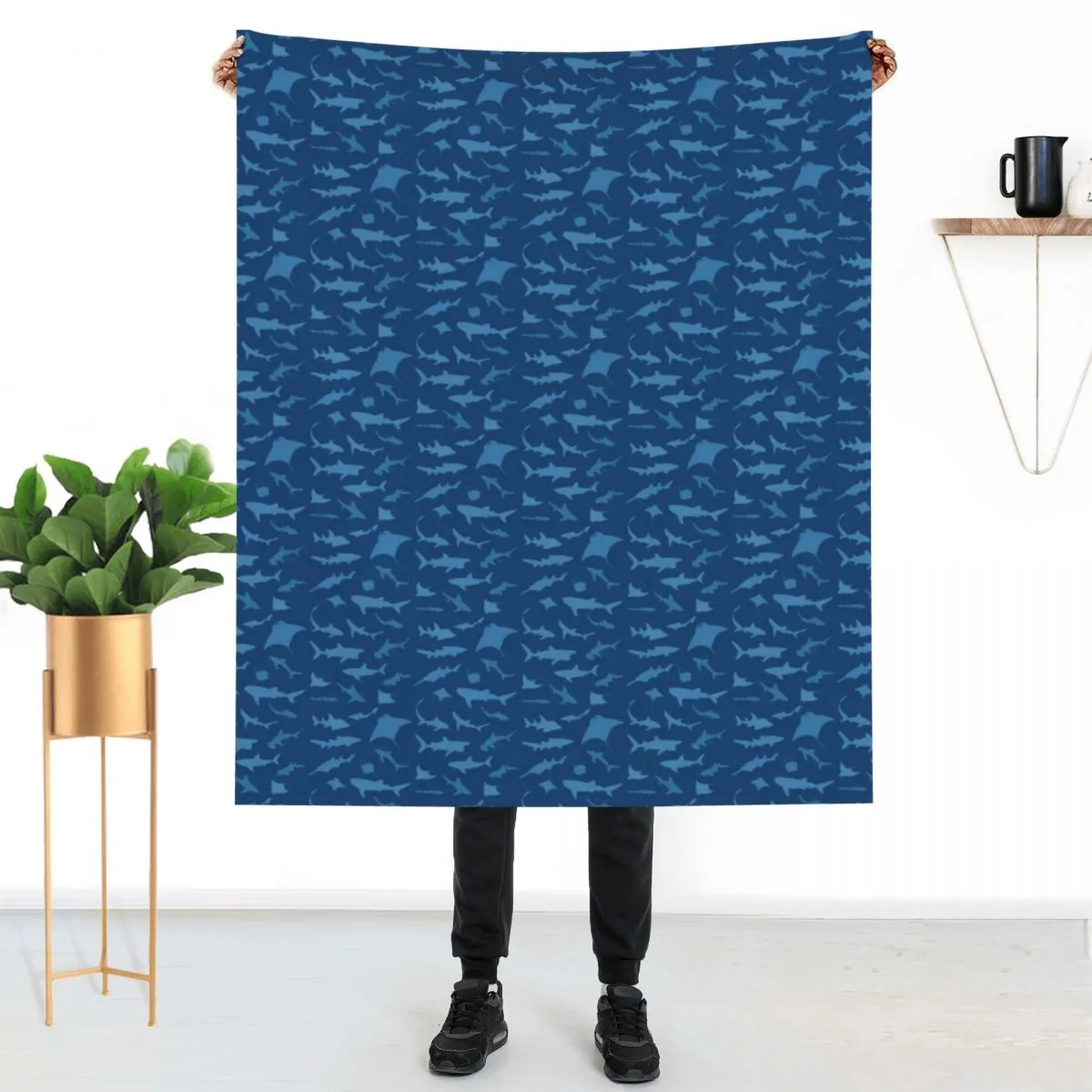 Comfy Sofa Blanket : Shark Print