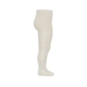 Condor - Side Openwork Warm Cotton Tights - Linen