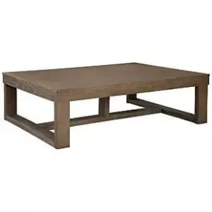 Contemporary Rectangular Cocktail Table in Warm Brown