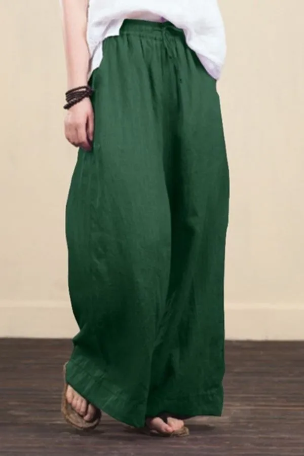 Cozy Cotton Solid Color Pants