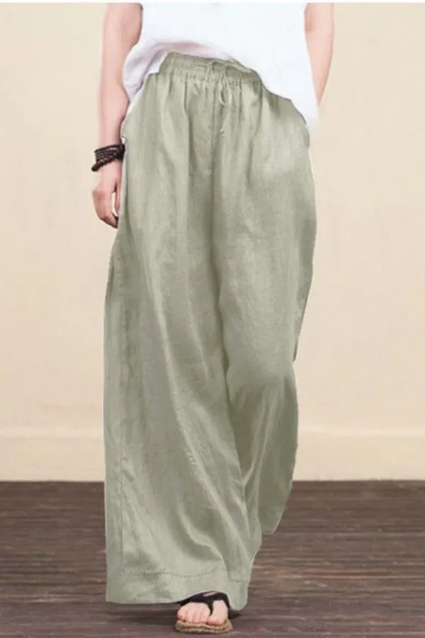 Cozy Cotton Solid Color Pants