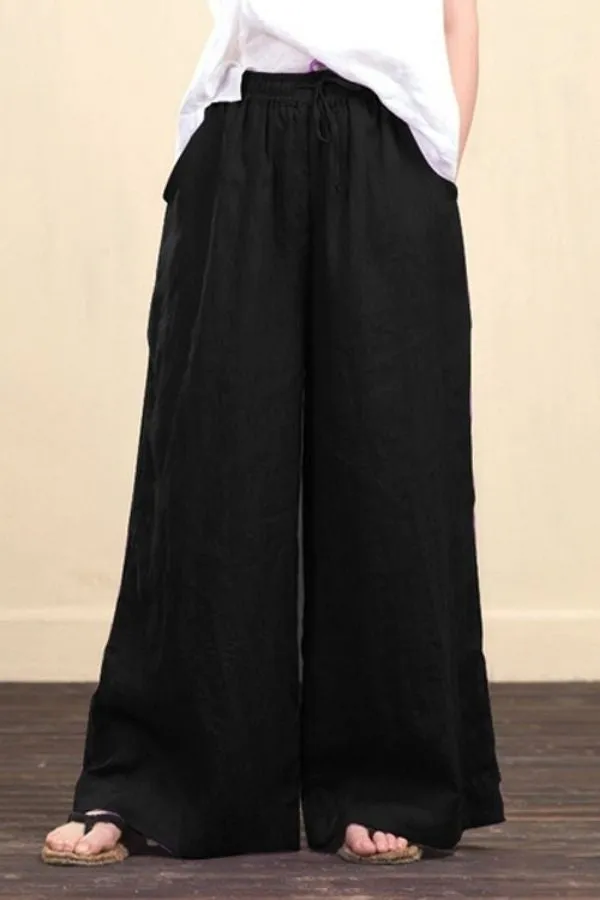 Cozy Cotton Solid Color Pants
