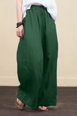Cozy Cotton Solid Color Pants