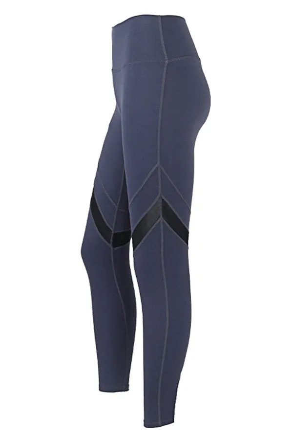 Cozy High Stretch Mesh Stitching Yoga Pants